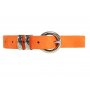 20 mm damsk�rp i borstad kalvl�der - Orange - 80 cm