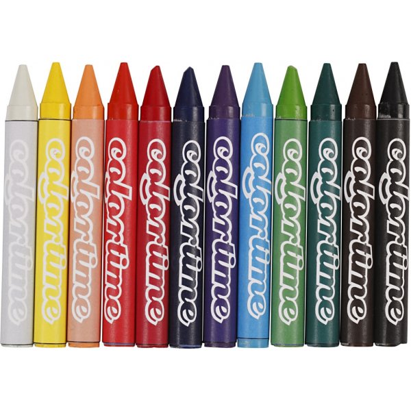 Colortime Färgkritor - mixade färger - 12 st Colortime Färgkritor - mixade färger - 12 st