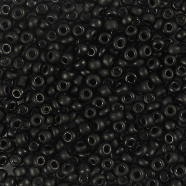 Rocaillepärlor 3 mm Matt Frozen Svart 25 g Rocaillepärlor 3 mm Matt Frozen Svart 25 g