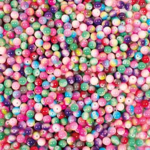 Glaspärlor melerade Ø 8 mm 250 st Glaspärlor melerade Ø 8 mm 250 st