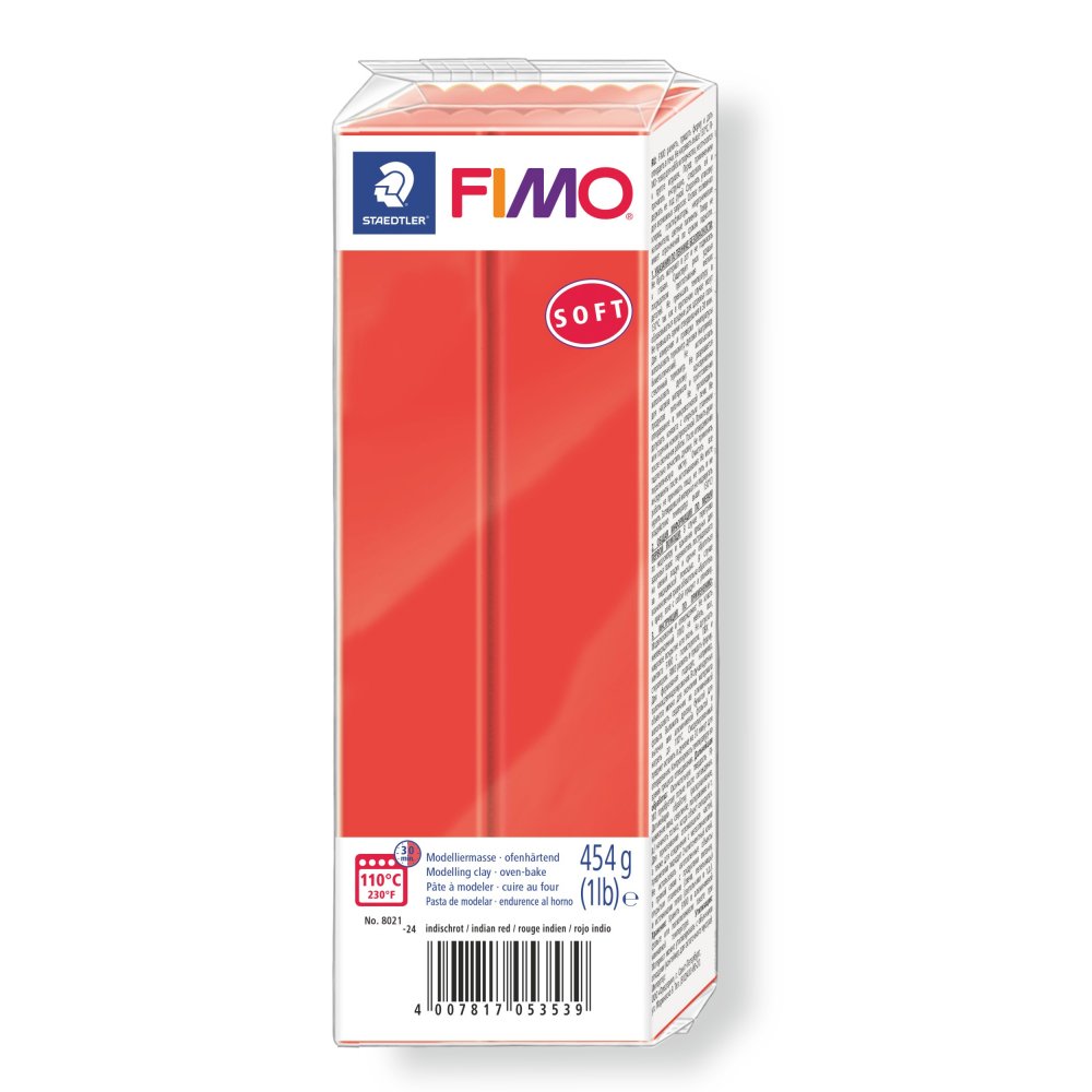 Modell Fimo Soft 454g - Indisk rød - Fimoleire, Modelleire, Håndverk for barn, Hobbymateriale, Håndverk