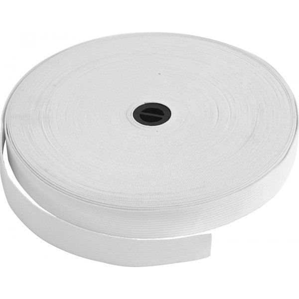 Resårband - vit - 25 m Resårband - vit - 25 m