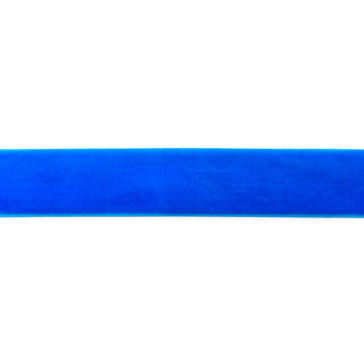 Dekorationsbånd - Fløjl 25 mm - koboltblå - Dekorationsbånd - Øvrige, Bånd & dekorationsbånd, Tekstilbånd & snor