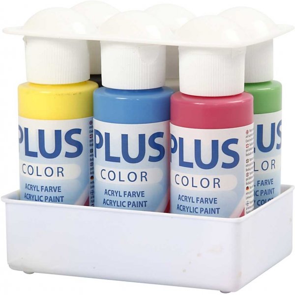 Plus Color Hobbyfärg - primärfärger - 6 x 60 ml Plus Color Hobbyfärg - primärfärger - 6 x 60 ml