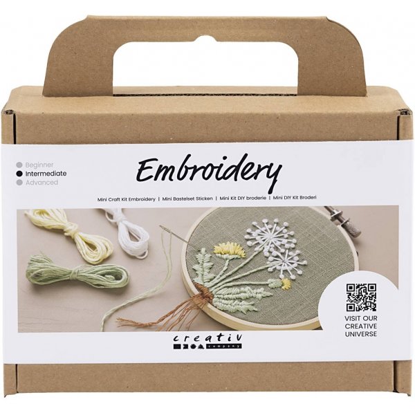 Mini DIY Kit Broderi - dusty grön - Broderbåge Mini DIY Kit Broderi - dusty grön - Broderbåge