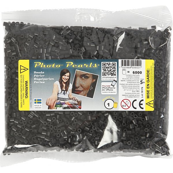 Photo Pearls - svart # 1 - medium - 6000 st Photo Pearls - svart # 1 - medium - 6000 st