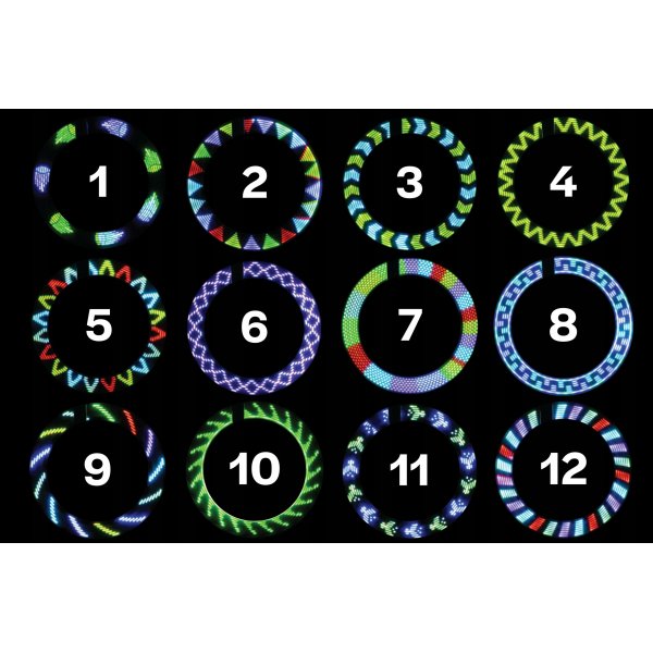 LED ekersbelysning cykel 12 mönster flerfärgad - batteridriven LED ekersbelysning cykel 12 mönster flerfärgad - batteridriven