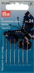 Broderinåle Væv stump spids 24 Si/Guldfarve 0,70x33mm 6-pak - Broderinåle, Nåle, Sytilbehør