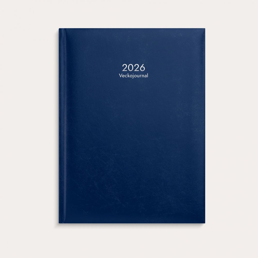 Ugeskrift 2023 Kunstlæder - Mørkeblå - Ugentlige kalendere, Kalender, Kontorartikler