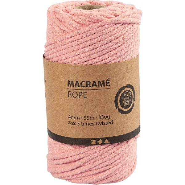 Makramégarn - rosa - Ø4 mm - 55 m Makramégarn - rosa - Ø4 mm - 55 m