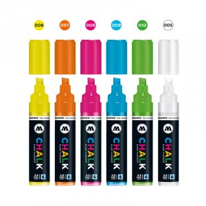 Markerset Chalk 4-8 mm 6-pak - Neon
