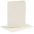 Kort og konvolutter - off-white - 11,5 x 16,5 cm - 6 sett