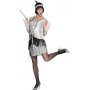 Flapper maskeraddrkt silver - Large