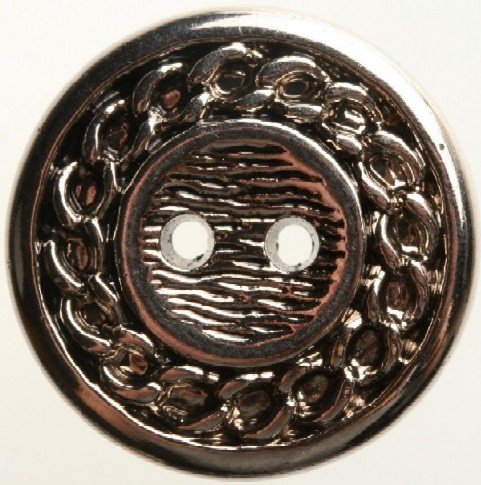 Knapp Rund 2-hl 20 mm 5st - Bronsfrgad kedjemotiv