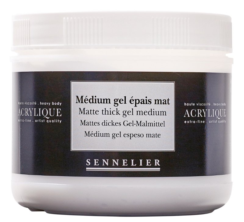 Akrylmedium Sennelier 500 Ml - Matte Thick Gel Medium - Akrylmedier, Malermedium, Fernis og kunstner medier til kunstmaling