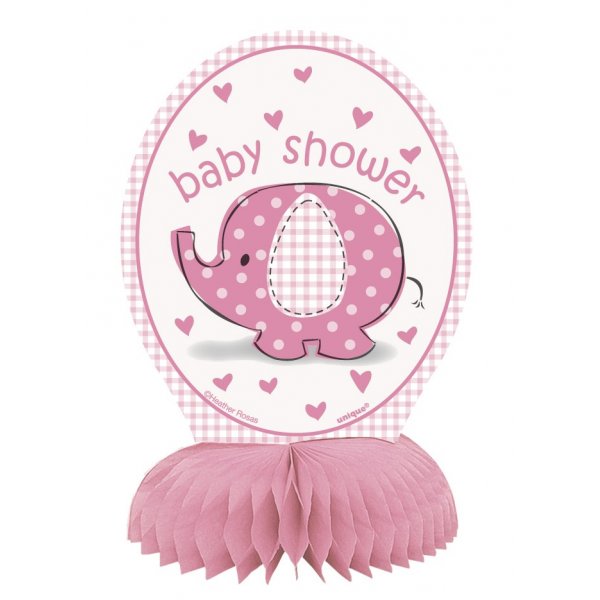 Bordsdekorationer - Baby shower rosa 4 st