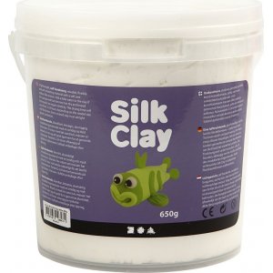 Silk Clay - hvid - 650 g