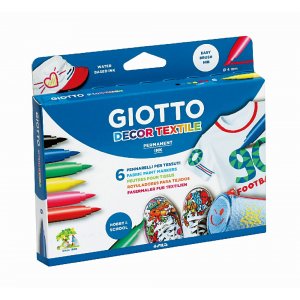 Tekstilpenner Giotto Decor - 6-pak