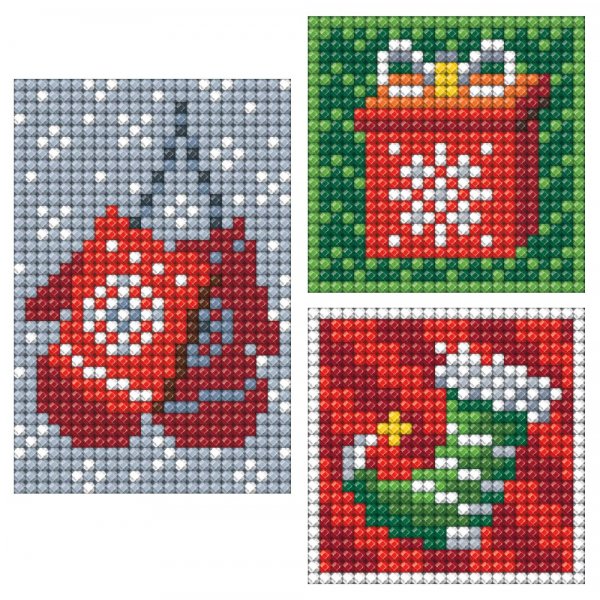 DiamondArt Stickers 6x9+6x6(x2) cm - Julklappar