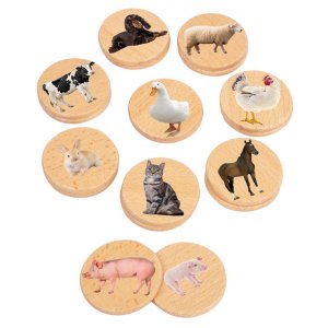 Memory i tr� bondg�rdsdjur � 7 cm FSC 100% - 18 st