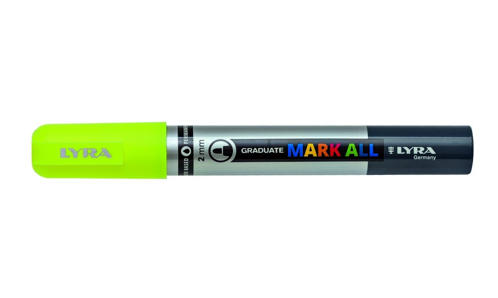 Mark All 2 mm Neon Yellow - Lyra Mark All, Markers, Penner, Penner, fargestifter og blekk