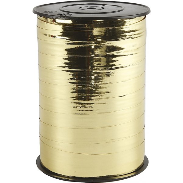Presentsnöre - metallguld - blank - 250 m Presentsnöre - metallguld - blank - 250 m