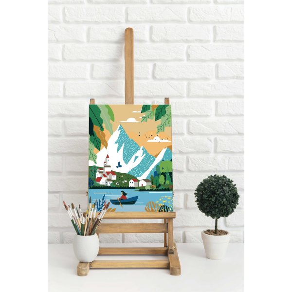 M�la efter nummer 30 x 40 cm - Alpmotiv