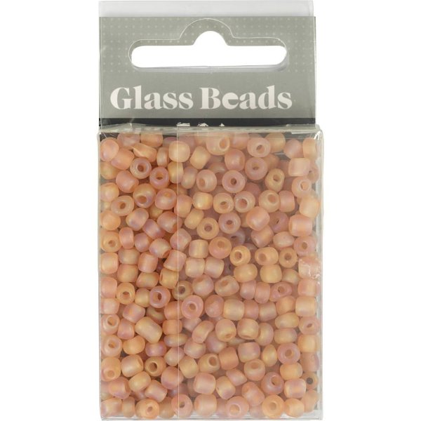 Rocaillepärlor matta frozen 4 mm Beige 25 g Rocaillepärlor matta frozen 4 mm Beige 25 g