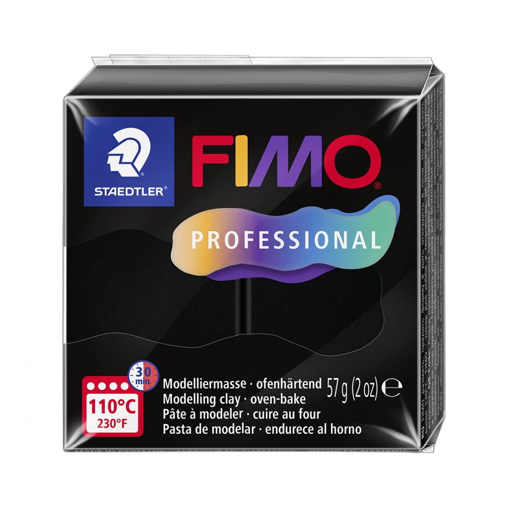 Modellervoks Fimo Professional 57 g - Sort - Fimolera, Modellere, Hobbyartikler til børn, Hobbymateriale, Håndværk