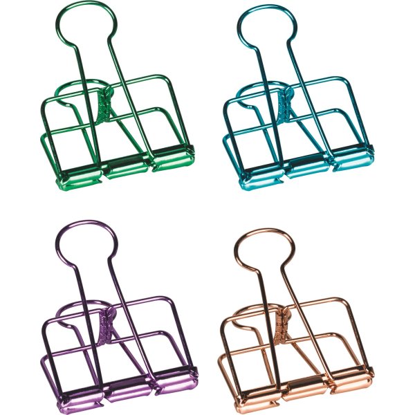 Kl�mma f�r dekoration 4-pack, stora, metallf�rger