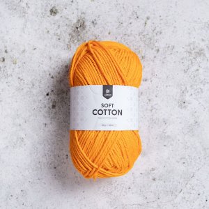 Myk bomull 50g oransje klemme Myk bomull 50g oransje klemme