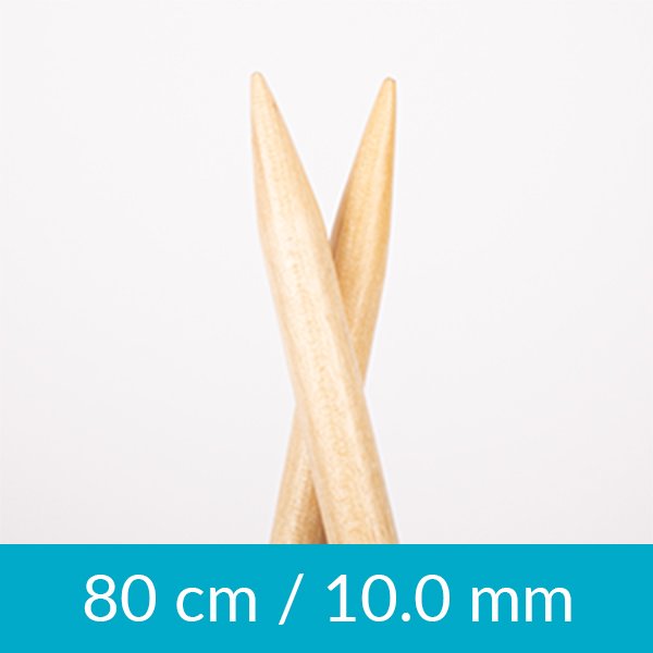 Cirkulære strikkepinde - Birch - 80 cm 10,00 mm / 31,5in US 15 - Rundpinde, Strikkepinde, Strikning, Strikke, hækle, knytte og væve