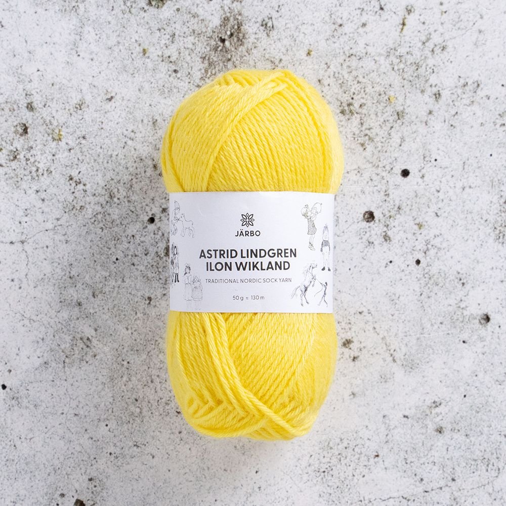 Astrid Lindgren & Ilon Wikland 50g Vasastan Gul - Blandgarn, Garn, Sticka & virka