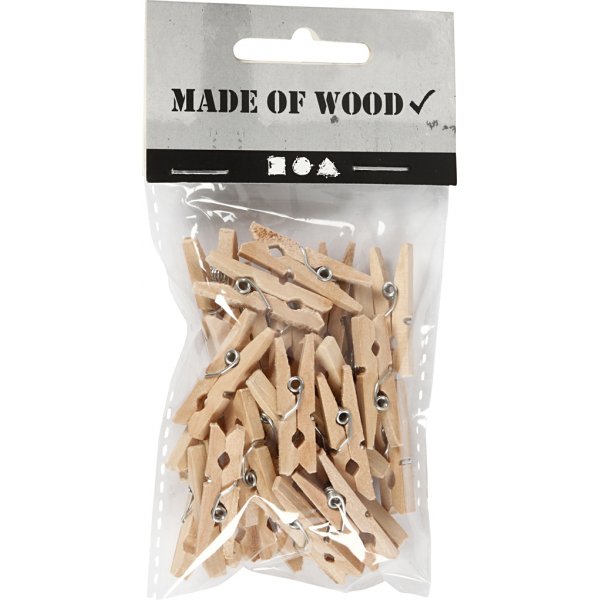 Klädnypor - 30 x 3 mm - 30 st Klädnypor - 30 x 3 mm - 30 st