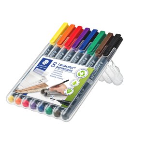 M�rkpennor Staedtler Lumocolor permanent 1 mm � 8 f�rger