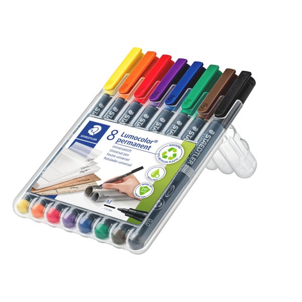 Märkpennor Staedtler Lumocolor permanent 1 mm – 8 färger Märkpennor Staedtler Lumocolor permanent 1 mm – 8 färger