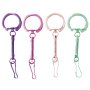 Färgglada metallnyckelringar med krok, 10-pack Färgglada metallnyckelringar med krok, 10-pack