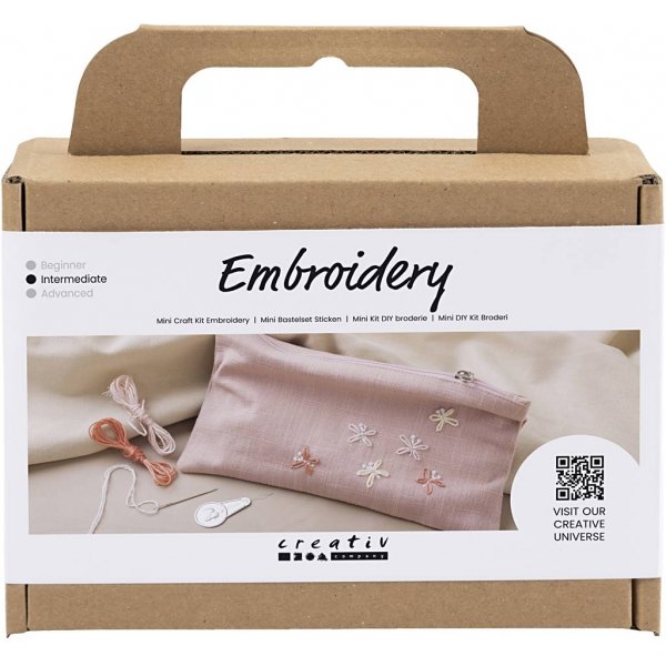 Mini DIY Kit Broderi - dusty rose - Kuvertväska Mini DIY Kit Broderi - dusty rose - Kuvertväska