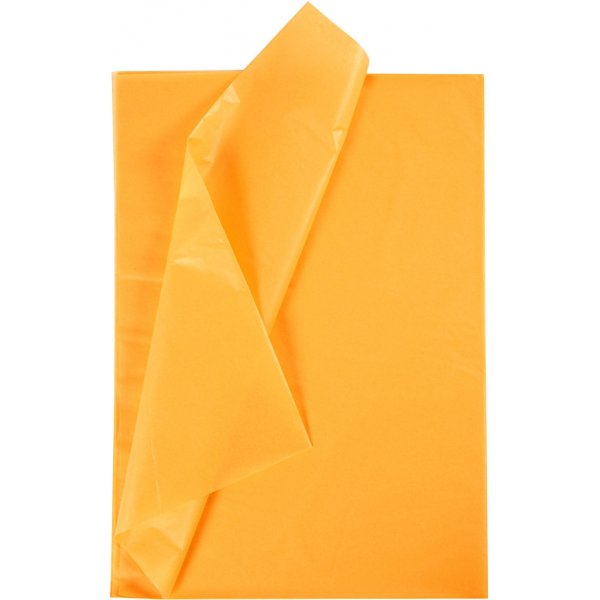 Silkespapper - gul - 50 x 70 cm - 14 g -10 ark Silkespapper - gul - 50 x 70 cm - 14 g -10 ark