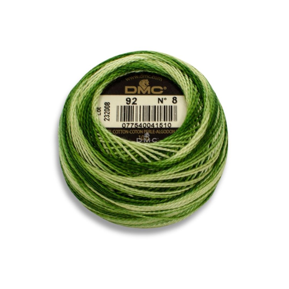 DMC Pearl Cotton Art. 116/8, 92 Variegated Avocado - Broderigarn, Garn, Sticka & virka