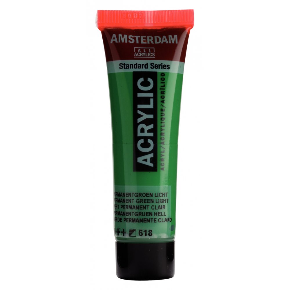 Akrylfärg Amsterdam 20ml - Perm.Green Lt - Akrylfärger, Konstnärsfärger