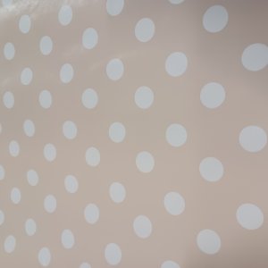 Vaxduk PVC prickig vit beige 140 cm