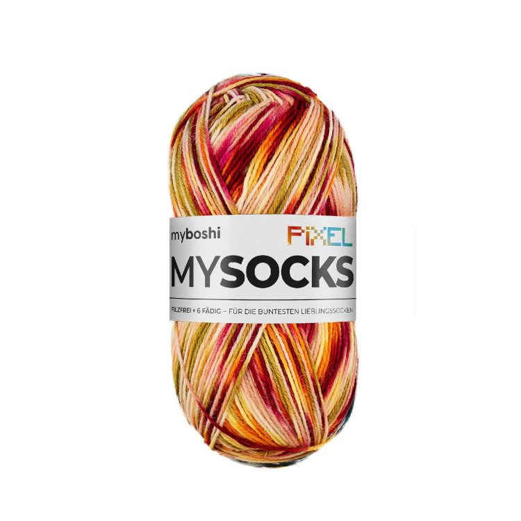 Myboshi Mysocks Pixel - 150 g - Virex - Myboshi garn, Garn, Strikke, hækle, knytte og væve
