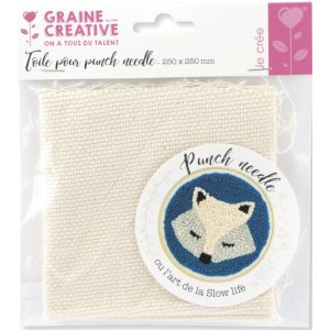 Punch needle-duk 25 x 25 cm Punch needle-duk 25 x 25 cm