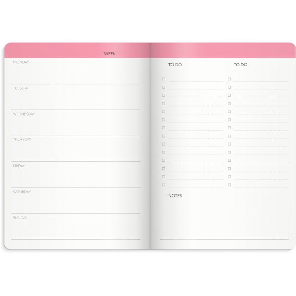 Week Planner - Undated pink Week Planner - Undated pink