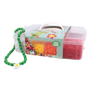 Pony beads i förvaringsbox 3600 st - 12 färger Pony beads i förvaringsbox 3600 st - 12 färger