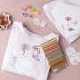 Broderisett T-skjorte Hvit 2-pakning