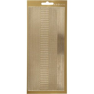 Klistermærkekant selvklæbende 10x23 cm guld - 1 ark Klistermærkekant selvklæbende 10x23 cm guld - 1 ark