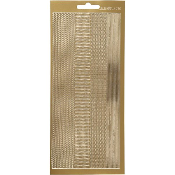 Klisterm�rkekant selvkl�bende 10x23 cm guld - 1 ark