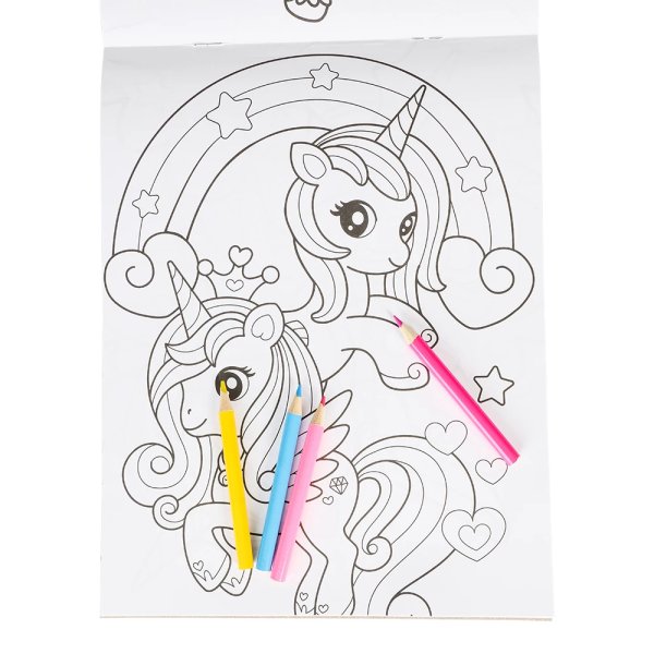 M�larset enh�rning - 2 m�larb�cker med 4 f�rgpennor